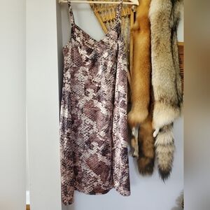 Torrid  satin snakeskin midi dress!